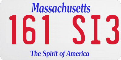 MA license plate 161SI3