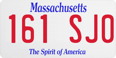 MA license plate 161SJ0