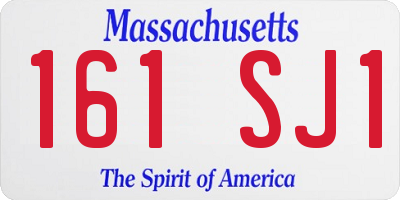 MA license plate 161SJ1