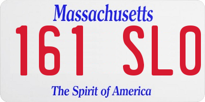MA license plate 161SL0
