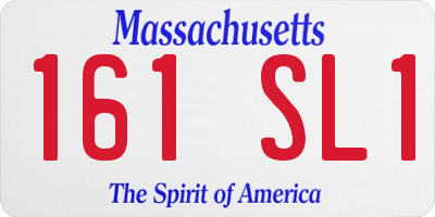 MA license plate 161SL1