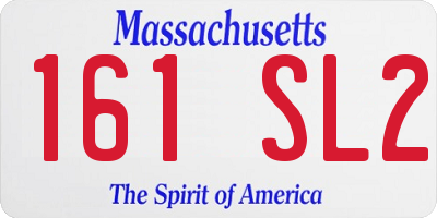 MA license plate 161SL2