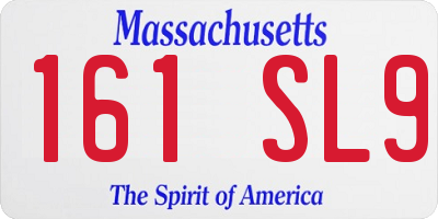 MA license plate 161SL9