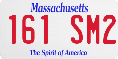MA license plate 161SM2
