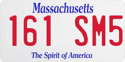 MA license plate 161SM5
