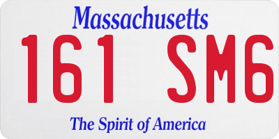 MA license plate 161SM6