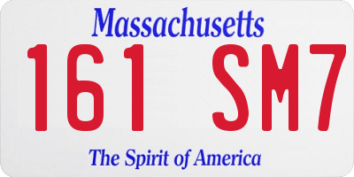 MA license plate 161SM7