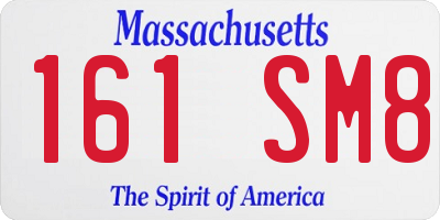 MA license plate 161SM8
