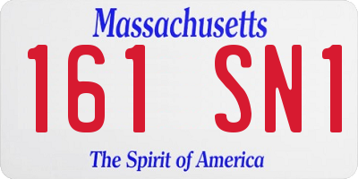 MA license plate 161SN1