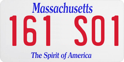 MA license plate 161SO1