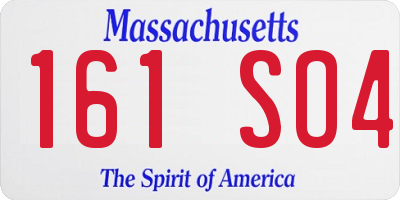 MA license plate 161SO4