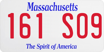 MA license plate 161SO9