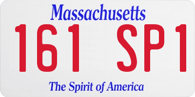 MA license plate 161SP1