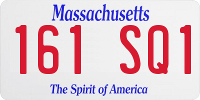 MA license plate 161SQ1