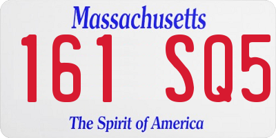 MA license plate 161SQ5