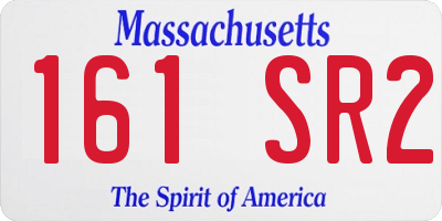 MA license plate 161SR2