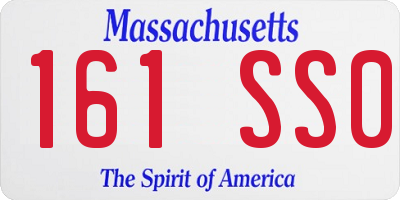 MA license plate 161SS0