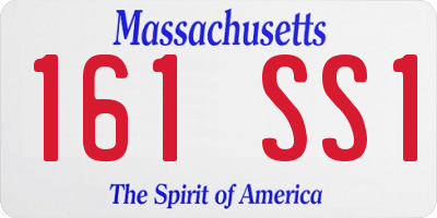 MA license plate 161SS1