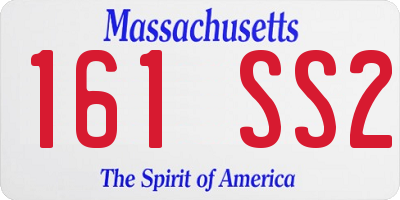 MA license plate 161SS2