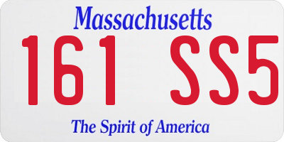 MA license plate 161SS5