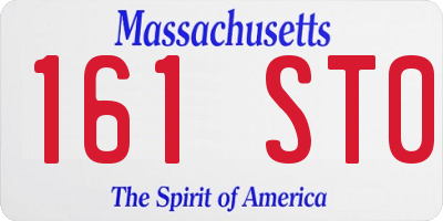 MA license plate 161ST0