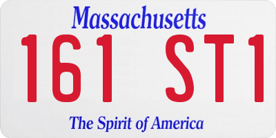 MA license plate 161ST1