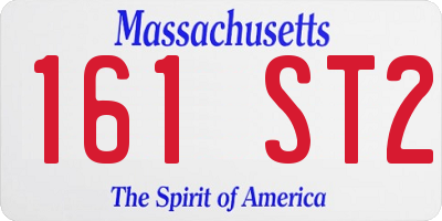 MA license plate 161ST2