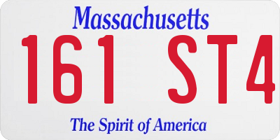 MA license plate 161ST4