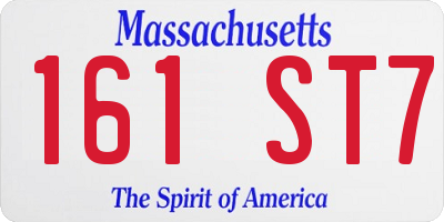 MA license plate 161ST7