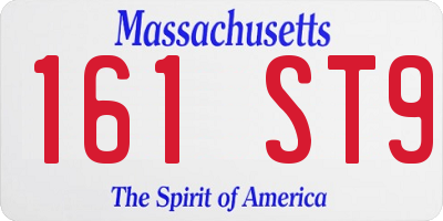 MA license plate 161ST9