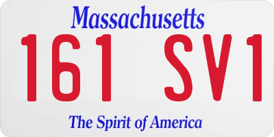 MA license plate 161SV1