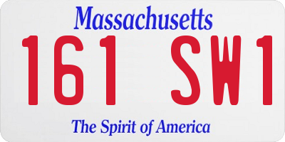 MA license plate 161SW1