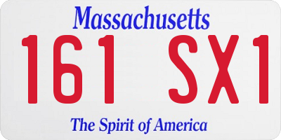 MA license plate 161SX1