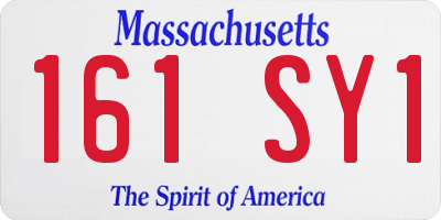 MA license plate 161SY1