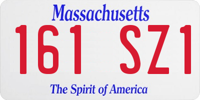 MA license plate 161SZ1