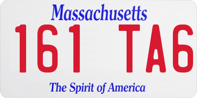 MA license plate 161TA6