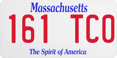 MA license plate 161TC0
