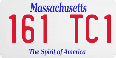 MA license plate 161TC1