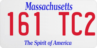 MA license plate 161TC2