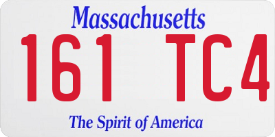 MA license plate 161TC4