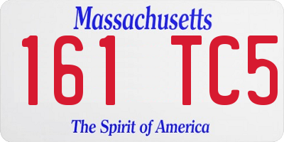 MA license plate 161TC5