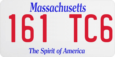 MA license plate 161TC6