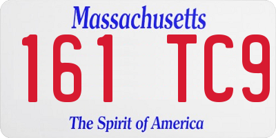 MA license plate 161TC9