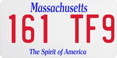 MA license plate 161TF9