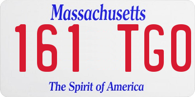 MA license plate 161TG0
