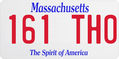 MA license plate 161TH0