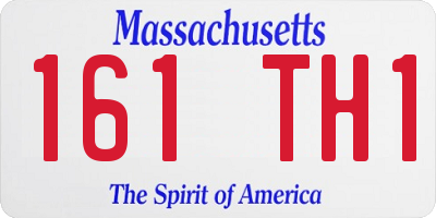 MA license plate 161TH1