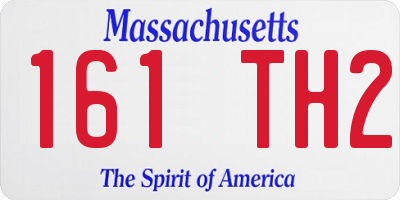 MA license plate 161TH2