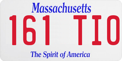 MA license plate 161TI0