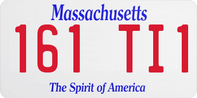 MA license plate 161TI1